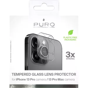 Tempered Glass Camera Lens Protector PURO for Apple iPhone 13 Pro and Apple iPhone 13 Pro Max / SDGLIPHONE13P