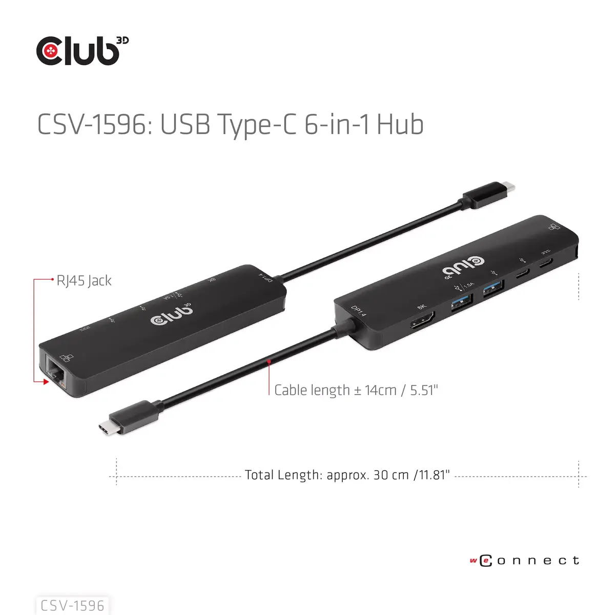 6-в-1 Хаб CLUB3D USB Gen1 Type-C Photo 11