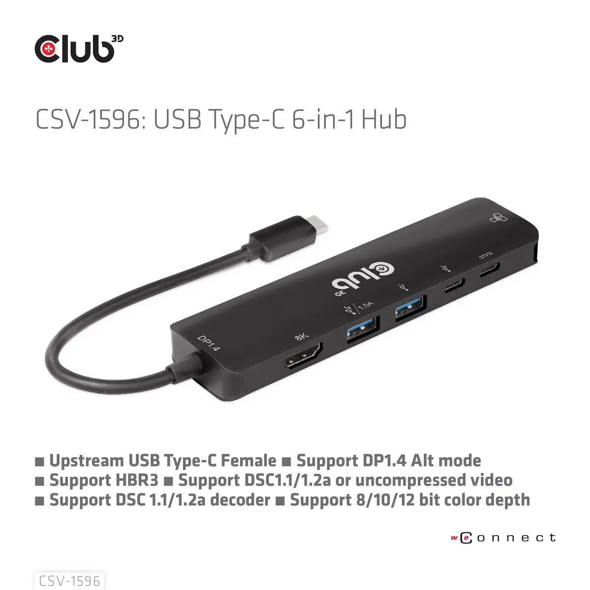 6-в-1 Хаб CLUB3D USB Gen1 Type-C Photo 13