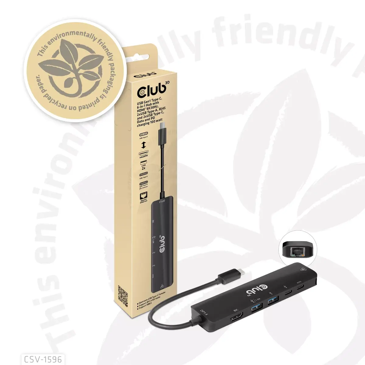 6-в-1 Хаб CLUB3D USB Gen1 Type-C Photo 15