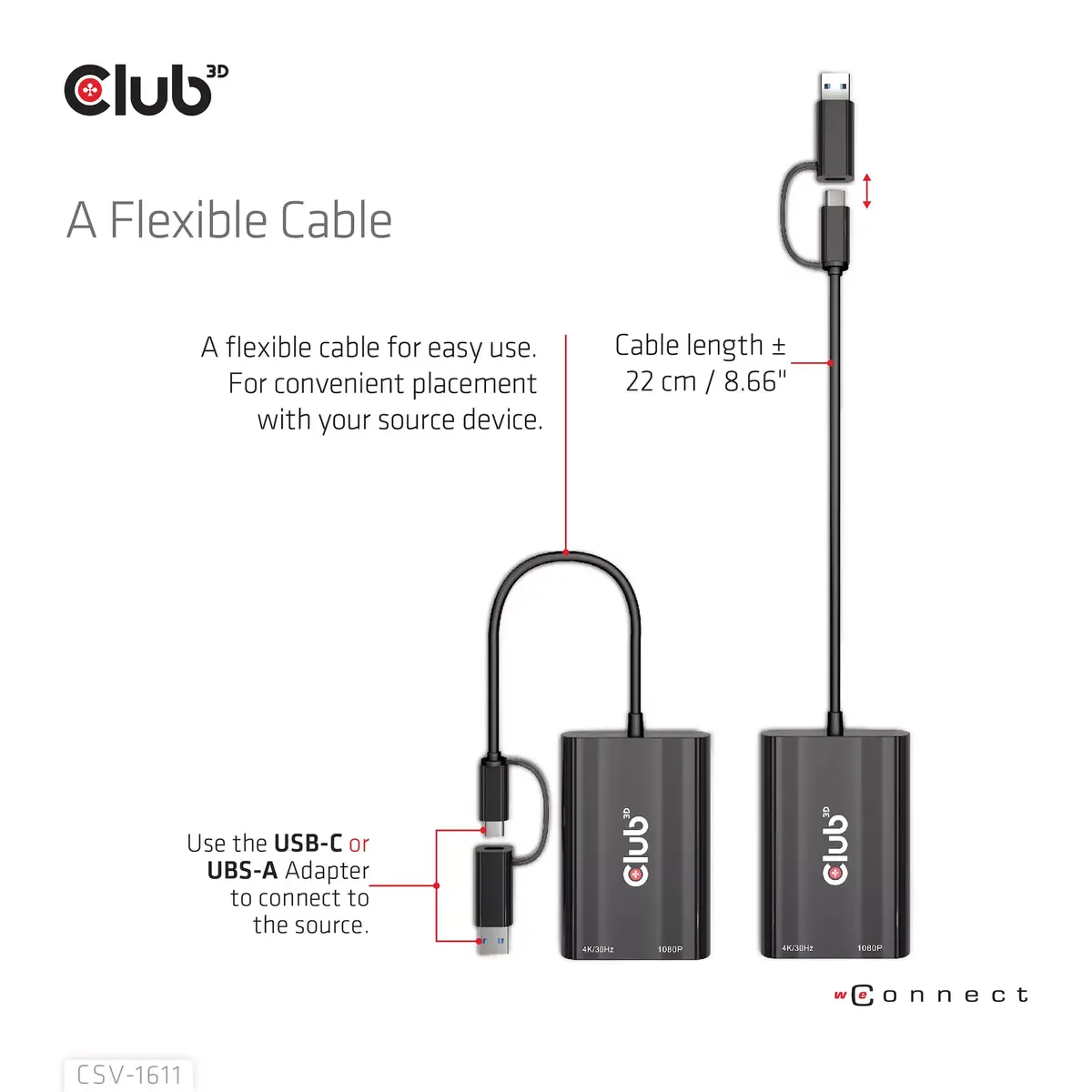 USB Gen1 Type-C/-A на Dual HDMI VGA CLUB3D CSV-1611 Photo 11