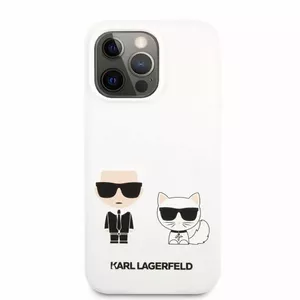 Protective Silicone Case for iPhone 13 Pro by Karl Lagerfeld — Liquid Silicone, White