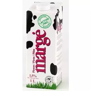 Margė UHT Lactose-Free Milk 1.5% 1 l