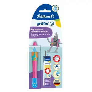 Mehāniskā zīmuļa Pelikan griffix HB Rozā Plastmasa