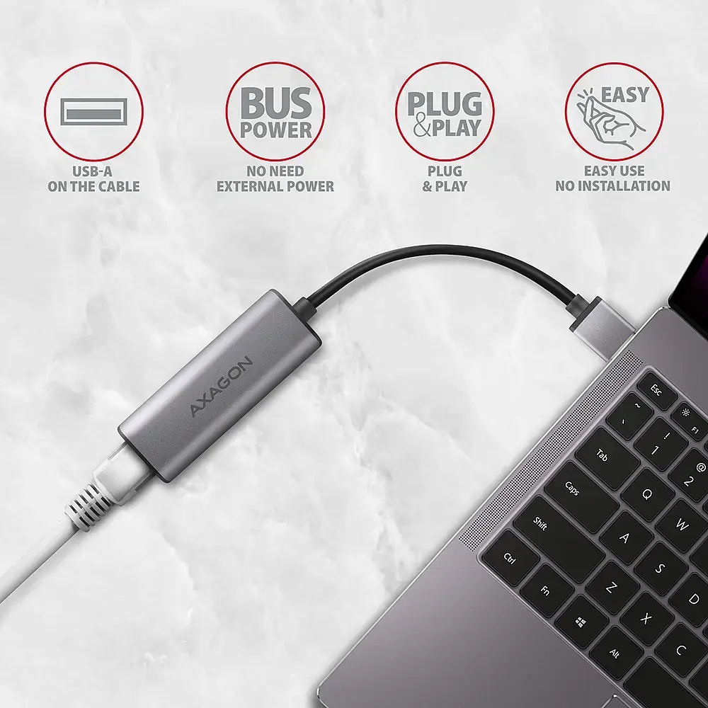 AXAGON ADE-25R USB-A 2.5 Gigabit Ethernet адаптер Photo 3