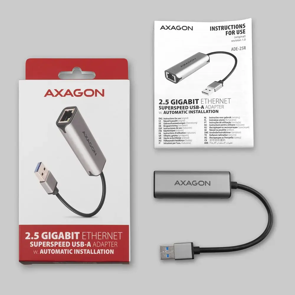 AXAGON ADE-25R USB-A 2.5 Gigabit Ethernet адаптер Photo 6