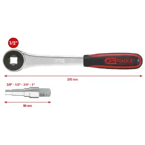 Ratchet Wrench KS Tools 130.3000 Steel 2 pcs 610 g
