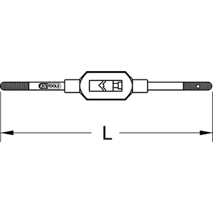 Adjustable wrench ks tools 331.0015 — adjustable jaw range M5–M20, steel construction
