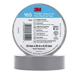 Elektriskā lente 3M 7100184814 Pelēka PVC 25m 19mm 0.15mm