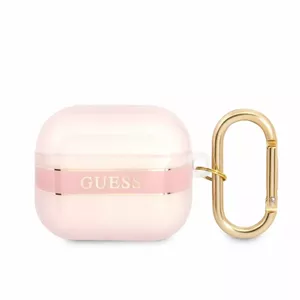Protective cover for AirPods 3 GUESS GUA3HHTSP pink with strap