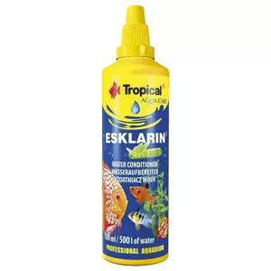 Жидкий кондиционер для аквариума Tropical Esklarin + Aloe Vera 100 мл — средство для обработки воды в пресноводных аквариумах