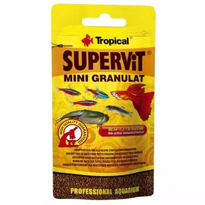 Tropical Supervit Mini granulát 10 g – fish food vitamin supplement for small aquarium fish
