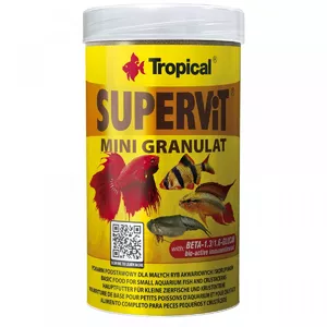 Dry fish food Tropical Supervit Mini Granulat 0.065 kg (0.1 L) — granules, 48% protein, 8% fat