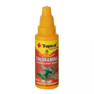 Жидкий кондиционер для аквариумной воды Tropical Chloramina 30 мл – средство для удаления хлора и хлорамина