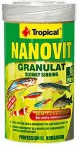 Гранулированный корм для рыб Tropical Nanovit Granulat 100 мл / 70 г — витаминные гранулы для аквариумных рыб