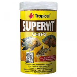 Сухой хрустящий корм для рыб Tropical Supervit Chips 0.052 кг (0.1 л) — 48% белка, 8% жира