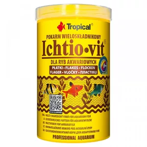 Сухой корм-лопатки для аквариумных рыб Tropical Ichtio-Vit 0.2 кг (1 л) — витаминный корм