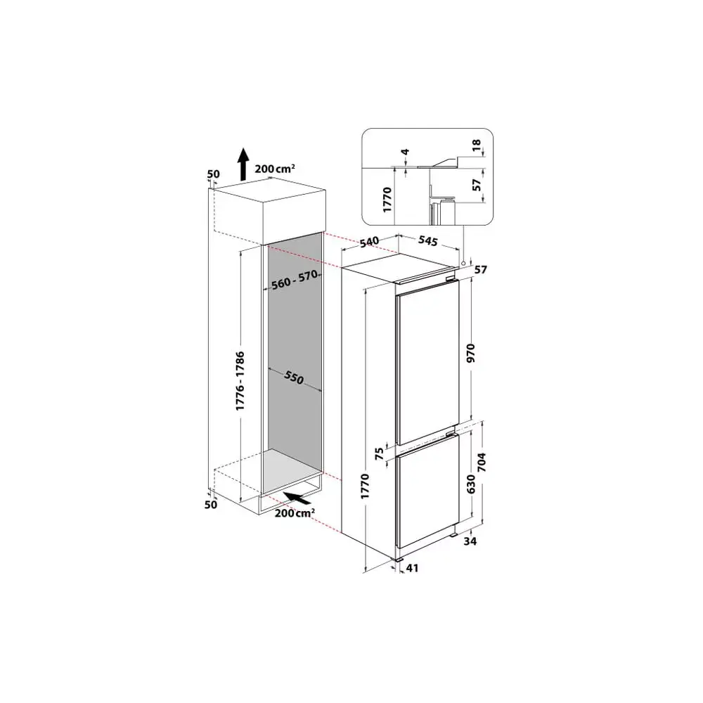 Built-in refrigerator WHIRLPOOL WHC18 T574 P Photo 8