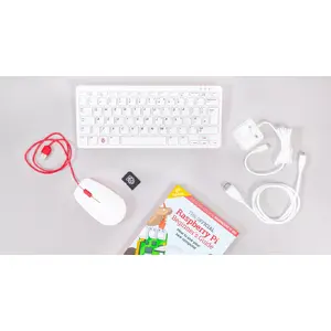 Mini PC Raspberry RPI400-KIT-ES — BCM2711 1.8 GHz, 4 GB LPDDR4, integrated card reader, Wi‑Fi, Raspberry Pi OS (white)