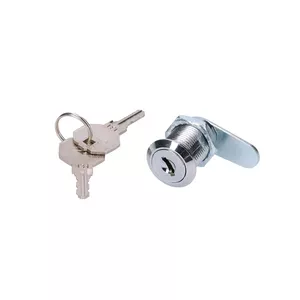 Door lock Extralink ROUND LOCK FOR CABINETS, round cabinet door lock, silver