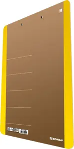 Clipboard Donau Life yellow – Donau model 330288108, slim plastic clipboard for papers