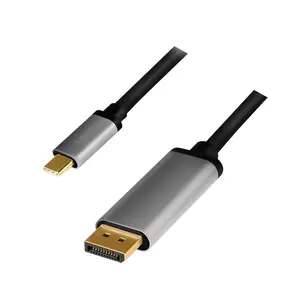 Переходник LogiLink CUA0100 DisplayPort USB 3.2 Gen1 Type-C 1.8м Черный Серый