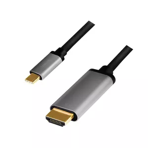 LogiLink CUA0101 USB 3.2 Gen1 Type-C to HDMI-A Cable 1.8m Black Grey