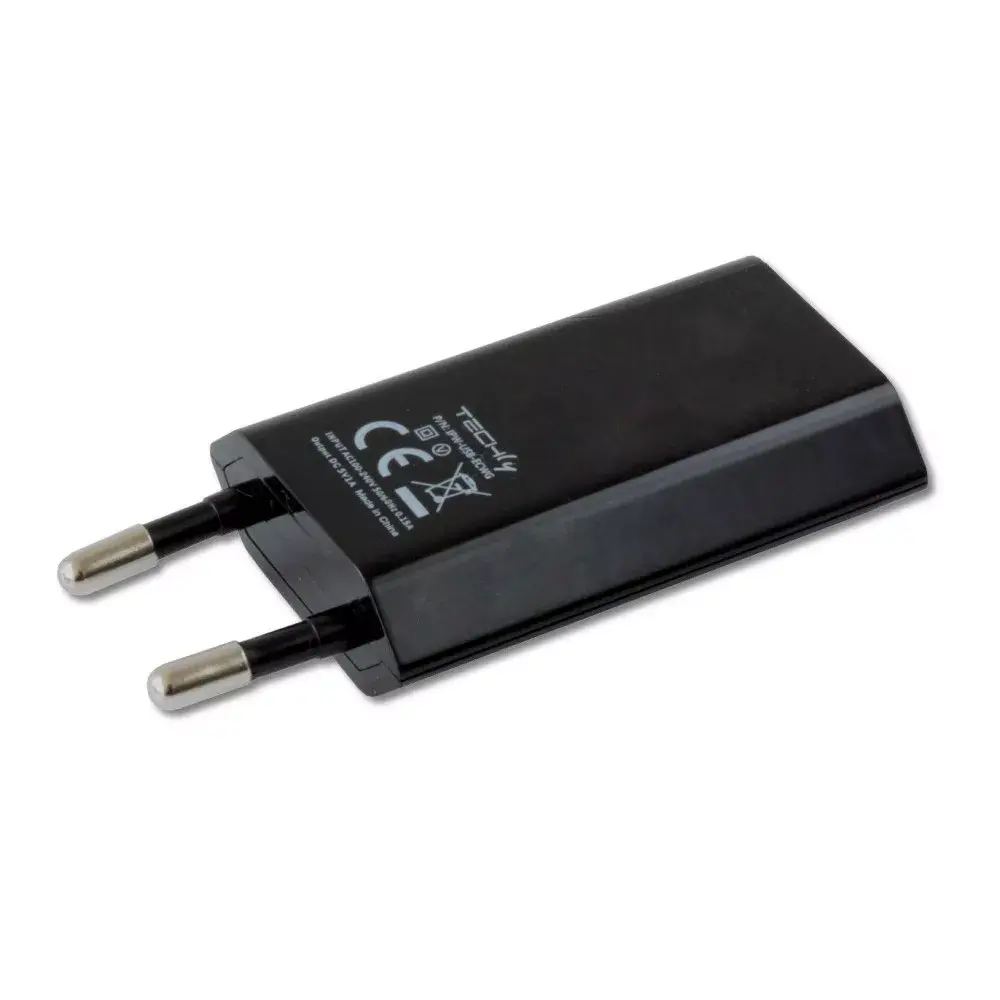 Charger Techly Compact Charger USB 1A European Plug Black Photo 6