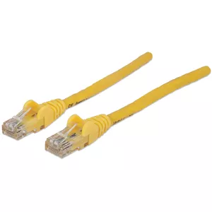 Intellinet Network Patch Cable, Cat6, 0.5m, Yellow, CCA, U/UTP, PVC, RJ45, Gold Plated Contacts, Snagless, Booted, Lifetime Warranty, Polybag