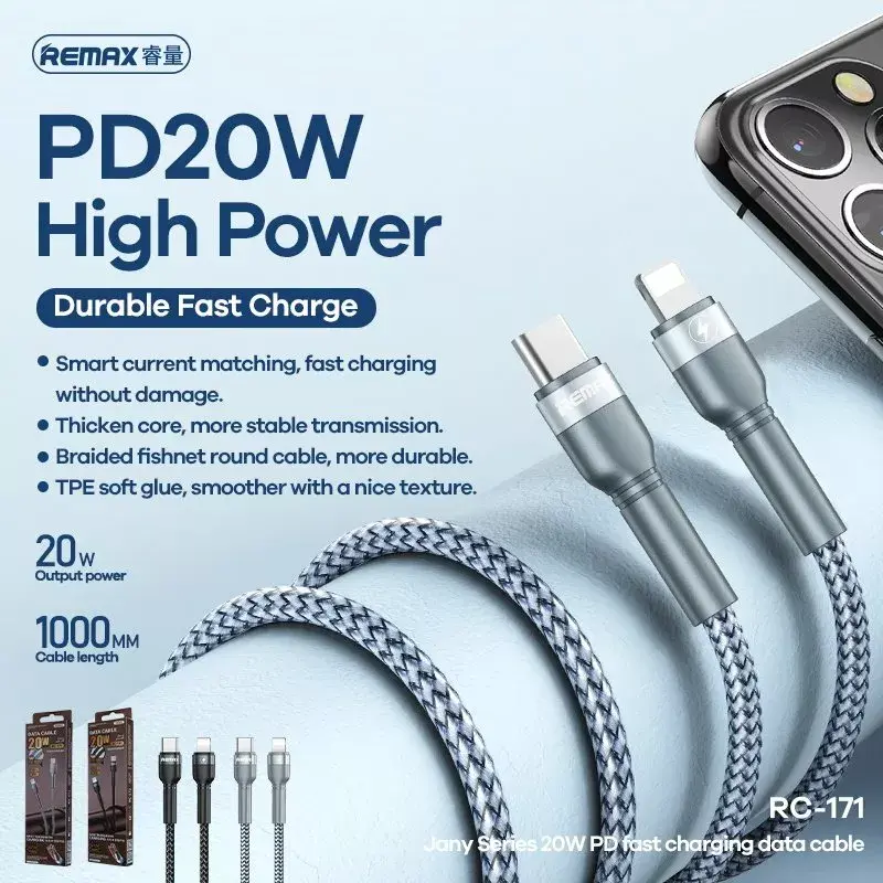 Remax RC-171 Кабель USB-C на Lightning 1M Photo 2
