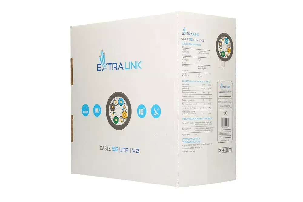 Network Cable Extralink Twisted pair CAT5E UTP (U/UTP) V2 Photo 3