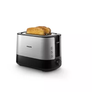 Philips Viva Collection HD2637/90 toaster 7 2 slice(s) Black, Stainless steel