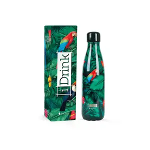 Термос-бутылка I-Total 500 мл – Tropical Birds, изолированная нержавеющая сталь