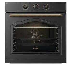 Built-in electric oven Gorenje BOS67371CLB — 77 L, convection, grill, rotary controls, black