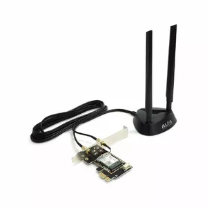 PCIe Wi‑Fi 6E Card Alfa Network AIT-AX210-EX with Magnetic Antenna, Wi‑Fi 6E PCIe Adapter