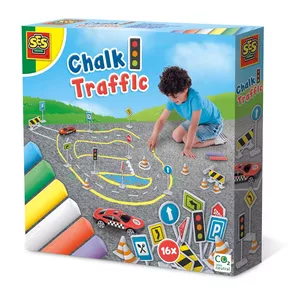 Крейда для тротуаров SES Creative traffic Многоцветная 6 цветов 3-12 лет