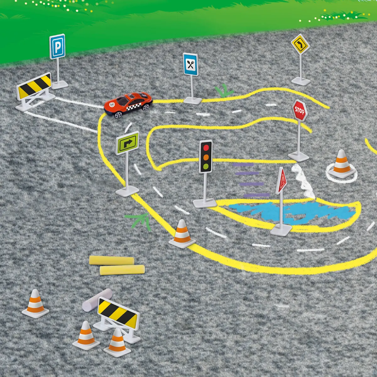 SES Playground Chalk Traffic komplekts Photo 6