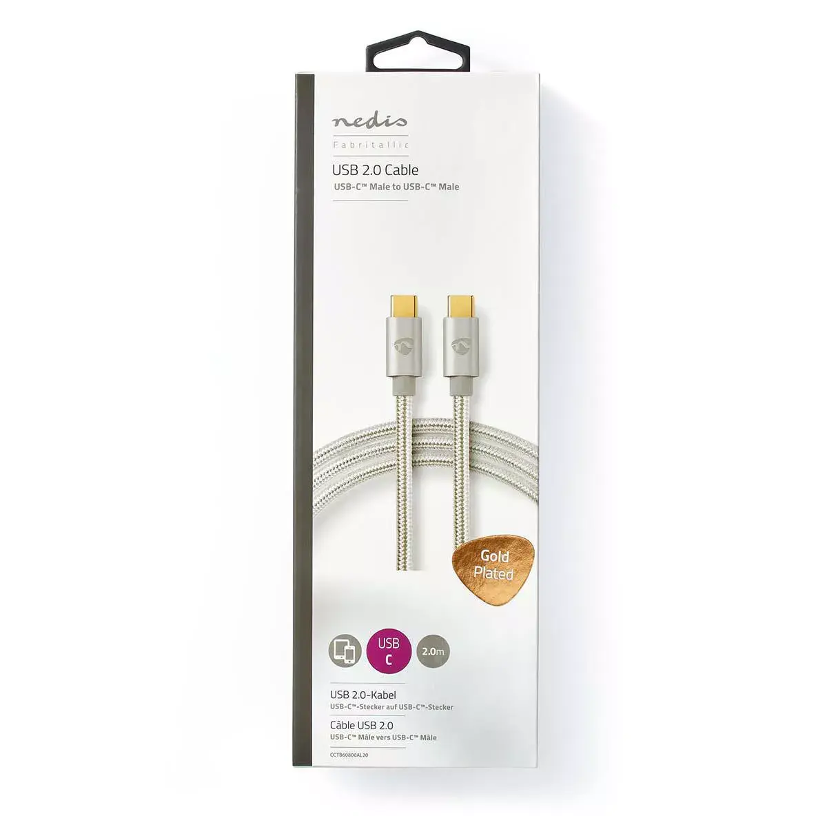 USB cable Nedis CCTB60800AL20 Photo 5