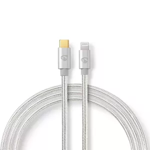 Lightning Cable Nedis CCTB39650AL10 1m Aluminium USB C
