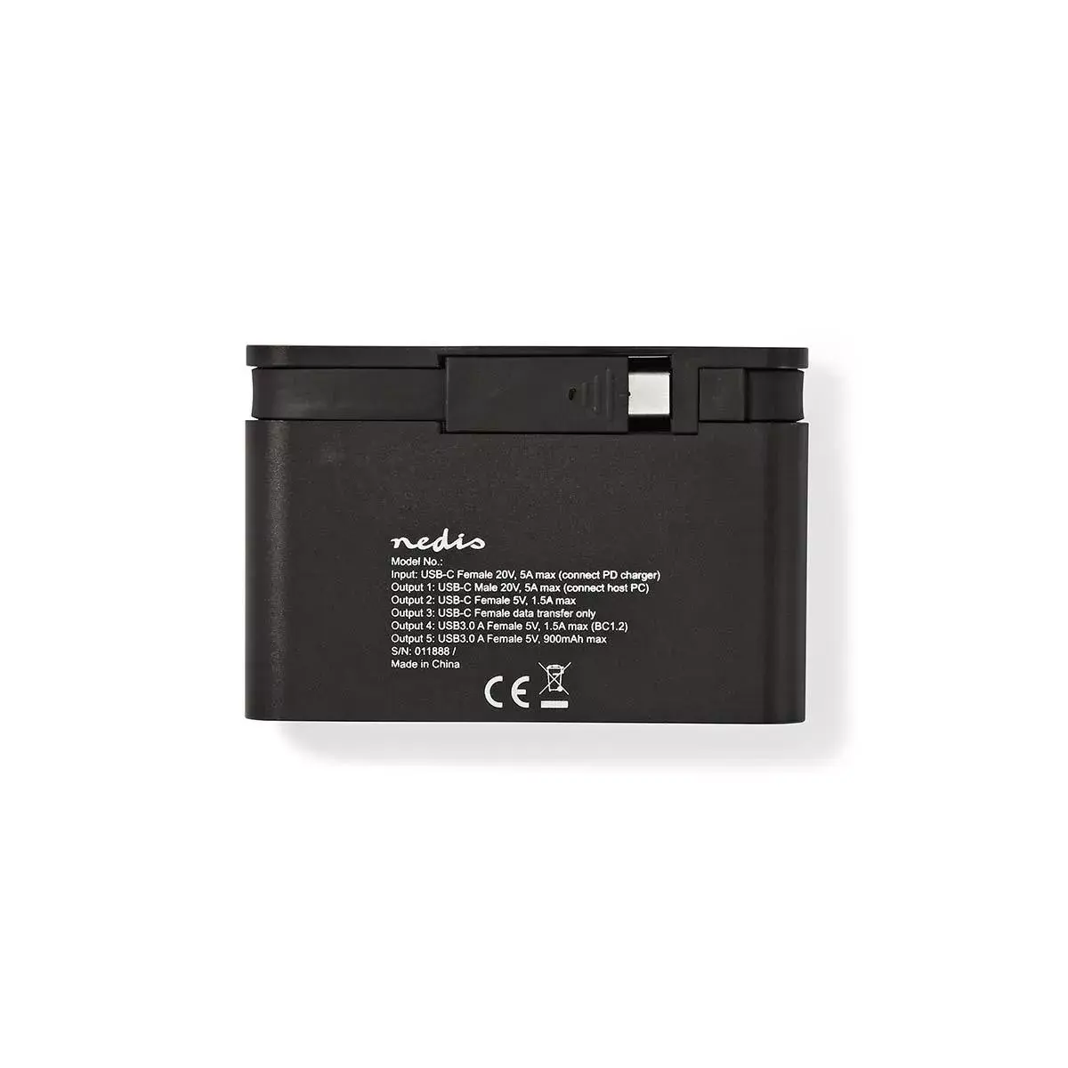 Nedis TCARF250BK USB 3.2 Gen 1 Type-C Hub Photo 5