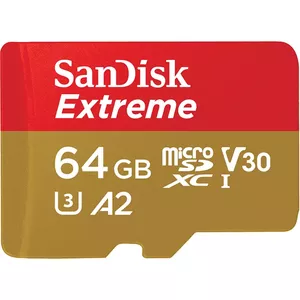 MicroSDXC Card SanDisk Extreme 64GB UHS-I Class 10 170MB/s Read 80MB/s Write