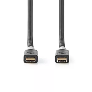 USB cable Nedis CCBW64020AT10 USB4 Gen 2x2 1 m USB C Black Silver