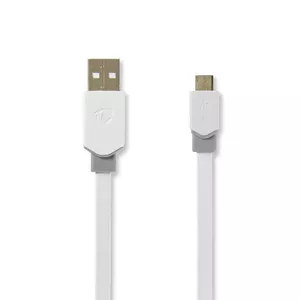 Nedis CCBW60500WT10 USB cable 1 m USB 2.0 USB A Micro-USB B White