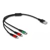 Кабель DeLOCK USB 3 в 1 Type-A на 2 x Lightning USB Type-C Photo 2