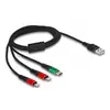 DeLOCK USB Charging Cable 3 in 1 Type-A 86821 Photo 2