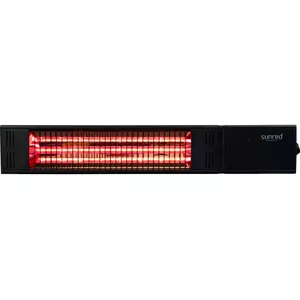 Infrasarkanais sildītājs SUNRED RDS-15W-B, Fortuna Wall, 1500 W, melns, IP55