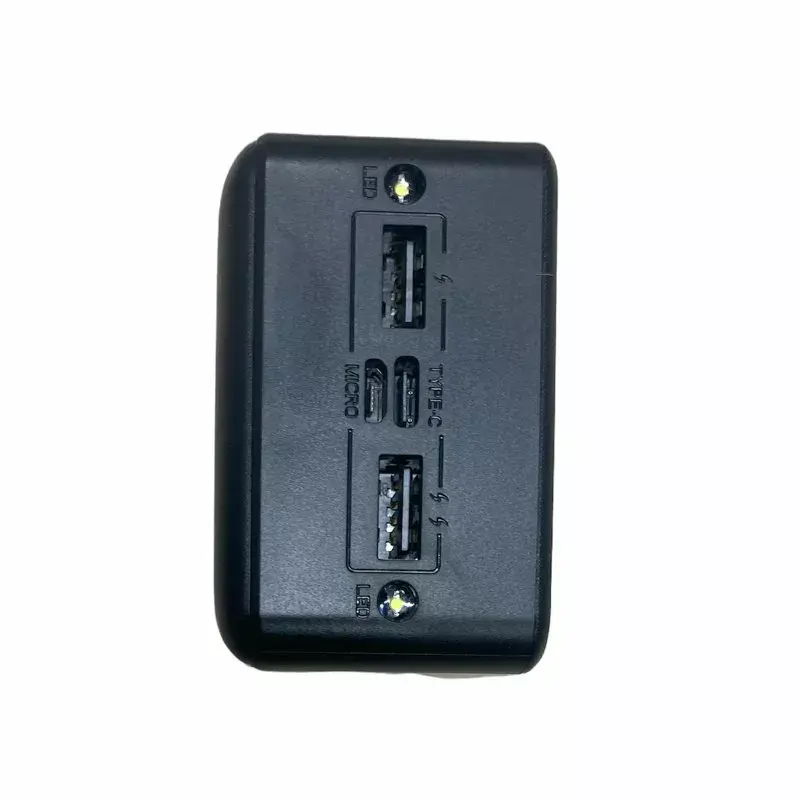 Riff YM-407S Mega Power Bank Charger - 2x USB, 3 Cables, Black Photo 3