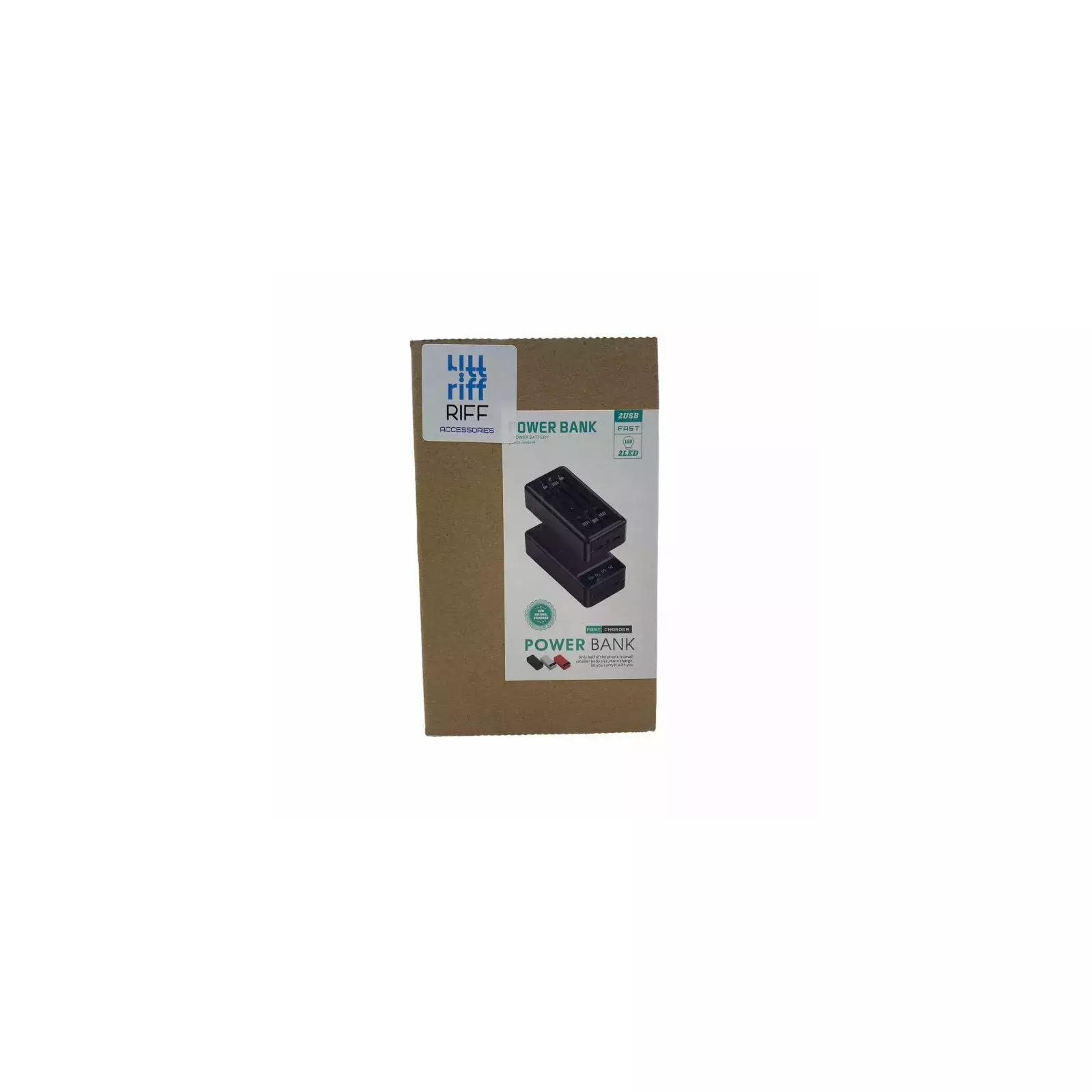 Riff YM-407S Mega Power Bank Lādētājs - 2x USB, 3 Kabeļi, Melns Photo 4