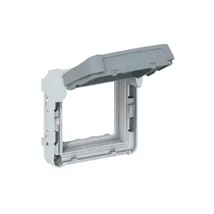 Накладка для выключателя Legrand Mosaic серо‑белая 86×86 мм ABS/PPS IP55