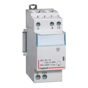 Трансформатор для звонка Legrand 413091 модульный 230В на 8В 1А